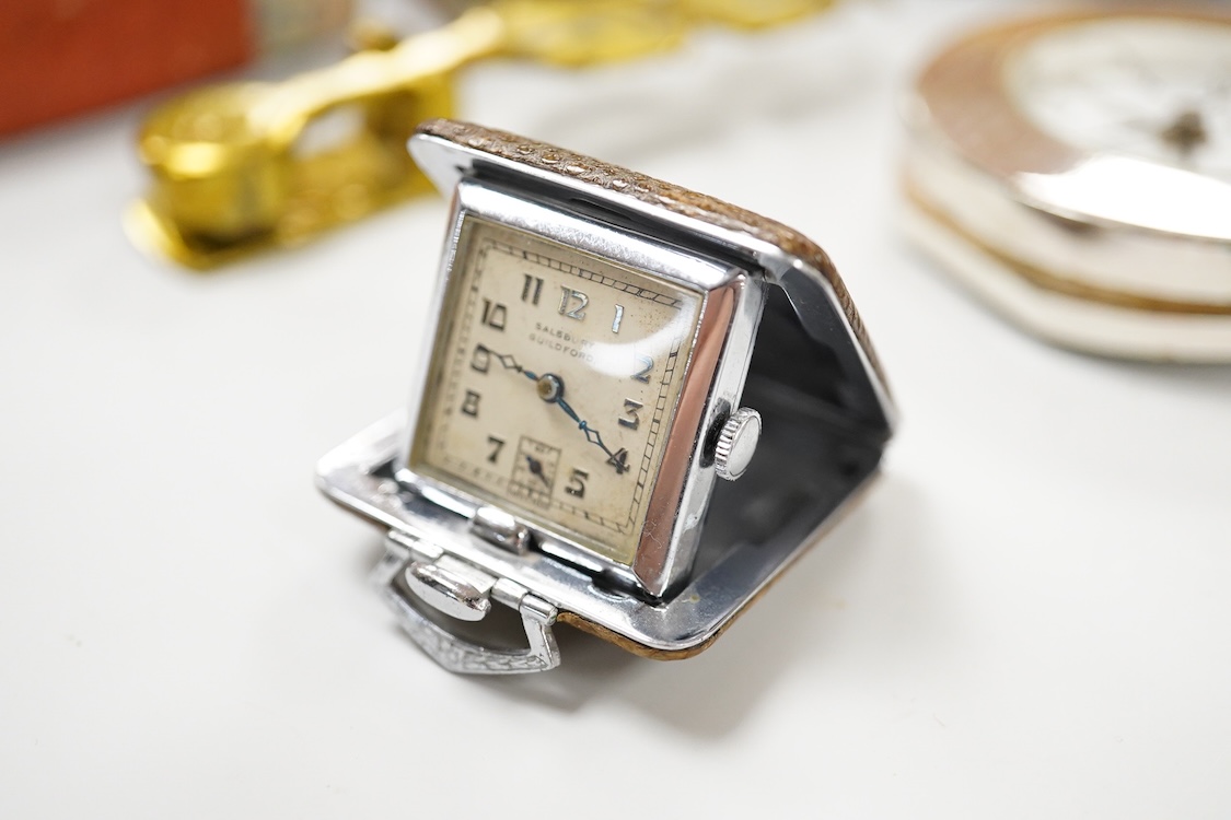 Sundry items to include a set of sovereign scales, various watches and two silver pencils